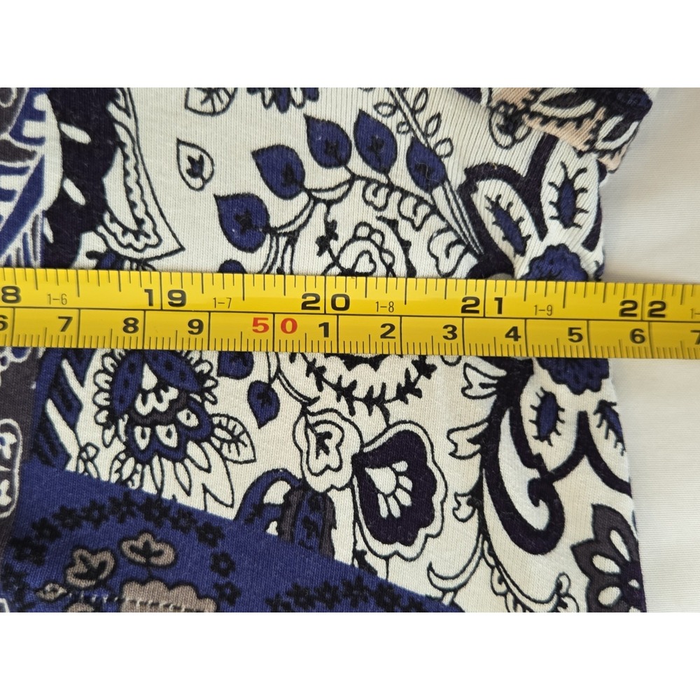 Rachel Zoe Blue Patchwork Dress Flowy Stretch A Line Boho V Neck Womens Size 1X - Picture 6 of 8